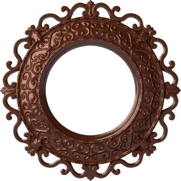 Ekena Millwork Orrington Ceiling Medallion (Canopies up to 6 5/8"), 13 1/4"OD x 6 5/8"ID x 1 1/8"P, Copper Penny CM13ORCPS - main